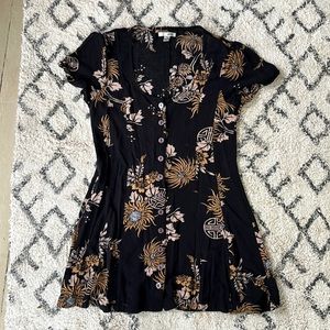 Amuse Society mini dress with buttons